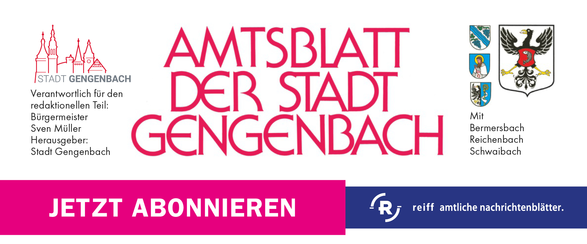 Amtsblatt der Stadt Gengenbach - Jetzt abonnieren